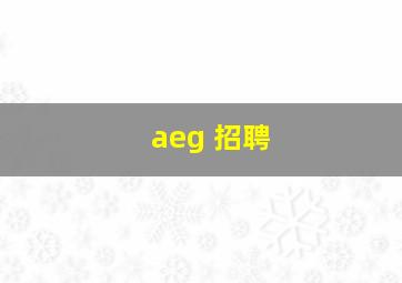 aeg 招聘